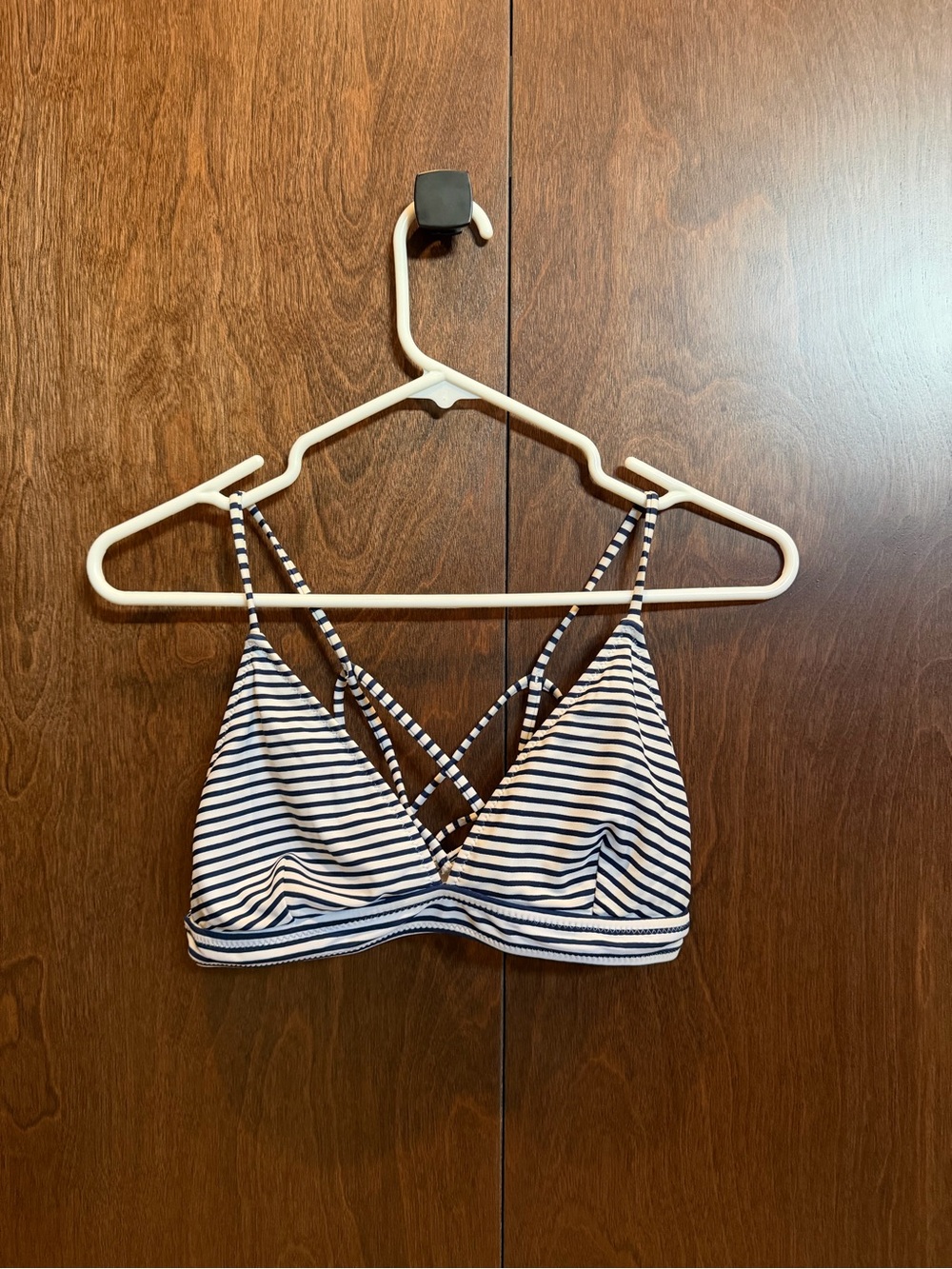Women’s Striped Navy & White Bikini Top/Bottoms